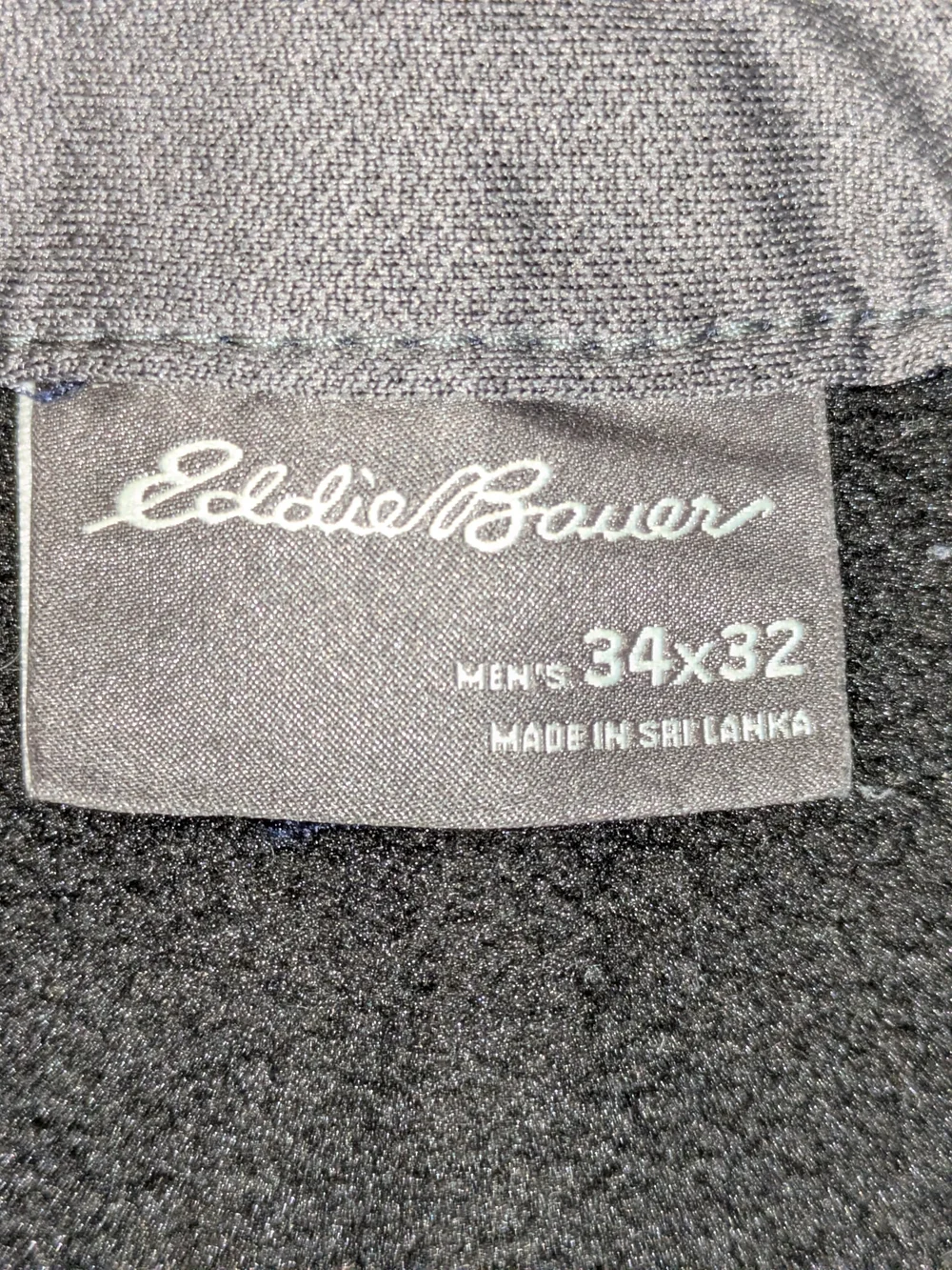 Eddie Bauer Men's Fleece Lined Tech Pants 34x32 Navy Stretch Outdoor Hiking